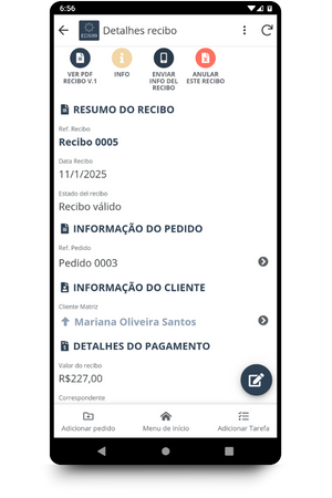 Guia para Criação de Recibos no Aplicativo