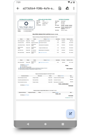 Relatório de Vendas por Cliente